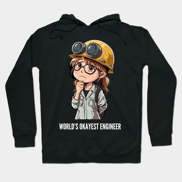 World's Okayest Construction Engineer v4 Hoodie by AI-datamancer